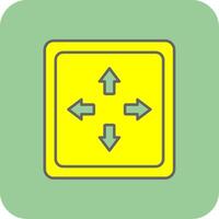 Vollbild gefüllt Gelb Symbol vektor