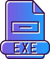 exe Gradient gefüllt Symbol vektor