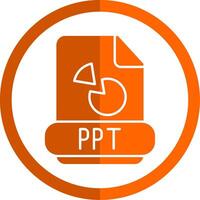 ppt Glyphe Orange Kreis Symbol vektor