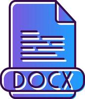 docx lutning fylld ikon vektor