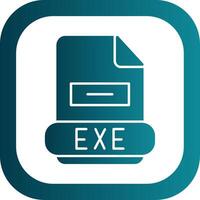 exe Glyphe Gradient runden Ecke Symbol vektor