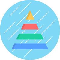 Pyramide eben Blau Kreis Symbol vektor