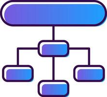 hierarchisch Struktur Gradient gefüllt Symbol vektor