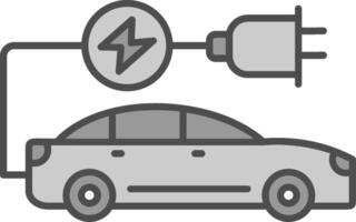 elektrisk bil fylla ikon vektor