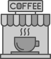Kaffeelinie zweifarbiges Symbol vektor