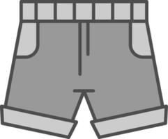 Shorts Linie zweifarbiges Symbol vektor