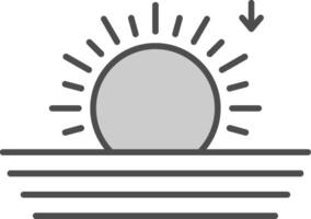 Sonnenuntergang Stutfohlen Symbol vektor