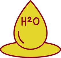 h2o-Linie zweifarbiges Symbol vektor