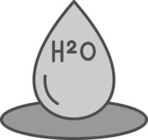 h2O fylla ikon vektor