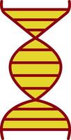 DNA-Linie zweifarbiges Symbol vektor