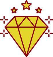 Diamantlinie zweifarbiges Symbol vektor