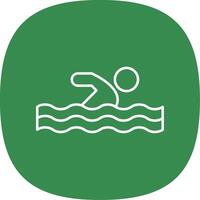 Schwimmen Linie Kurve Symbol vektor