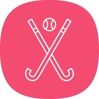 Eishockey Linie Kurve Symbol vektor
