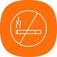 Nein Rauchen Linie Kurve Symbol vektor