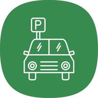 Parkplatz Linie Kurve Symbol vektor