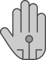 verdrahtet Handschuh Stutfohlen Symbol vektor