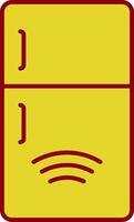 Clever Kühlschrank Linie zwei Farbe Symbol vektor