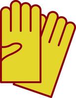 Handschuhlinie zweifarbiges Symbol vektor