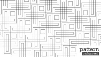 detta är en geometrisk, abstrakt linje sömlös mönster i svart på en vit bakgrund. illustration. svartvit och modern stil. vektor