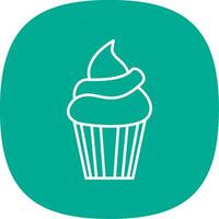 Cupcake Linie Kurve Symbol vektor