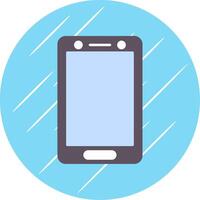 smartphone platt blå cirkel ikon vektor