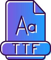 ttf Gradient gefüllt Symbol vektor