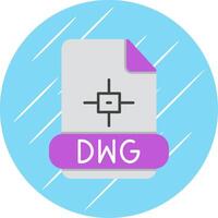 dwg eben Blau Kreis Symbol vektor