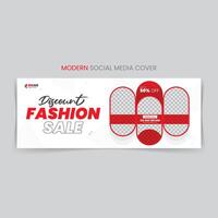 modern Mode Verkauf Sozial Medien Startseite oder Header Vorlage. vektor