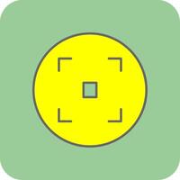 Fokus gefüllt Gelb Symbol vektor