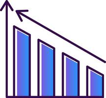 Profite Gradient gefüllt Symbol vektor