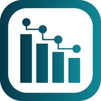 Statistiken Glyphe Gradient runden Ecke Symbol vektor