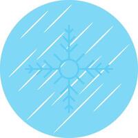 Schneeflocke eben Blau Kreis Symbol vektor