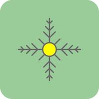 Schneeflocke gefüllt Gelb Symbol vektor