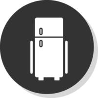 Kühlschrank Glyphe grau Kreis Symbol vektor