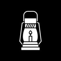 Gaslampen-Glyphe invertiertes Symbol vektor