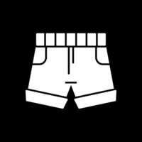 Shorts Glyphe invertiertes Symbol vektor