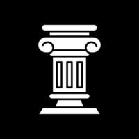 Säule Glyphe umgekehrtes Symbol vektor