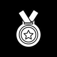 Medaille Glyphe umgekehrtes Symbol vektor