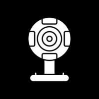 Webcam-Glyphe invertiertes Symbol vektor