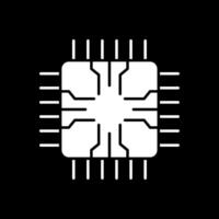Chip-Glyphe invertiertes Symbol vektor