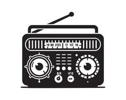 Radio Silhouette Symbol Grafik Logo Design vektor