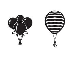 ballon silhuett ikon grafisk logotyp design vektor