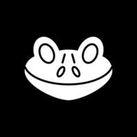 Frosch-Glyphe invertiertes Symbol vektor