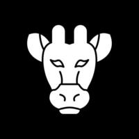 Giraffe Glyphe umgekehrtes Symbol vektor