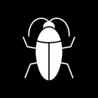 kackerlacka glyf omvänd ikon vektor
