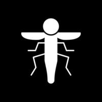 insekt glyf omvänd ikon vektor