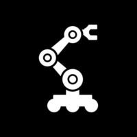 Robotik Glyphe invertiert Symbol vektor