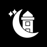 Ramadan Glyphe invertiert Symbol vektor