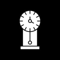 Jahrgang Uhr Glyphe invertiert Symbol vektor