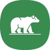 Polar- Bär Glyphe Kurve Symbol vektor